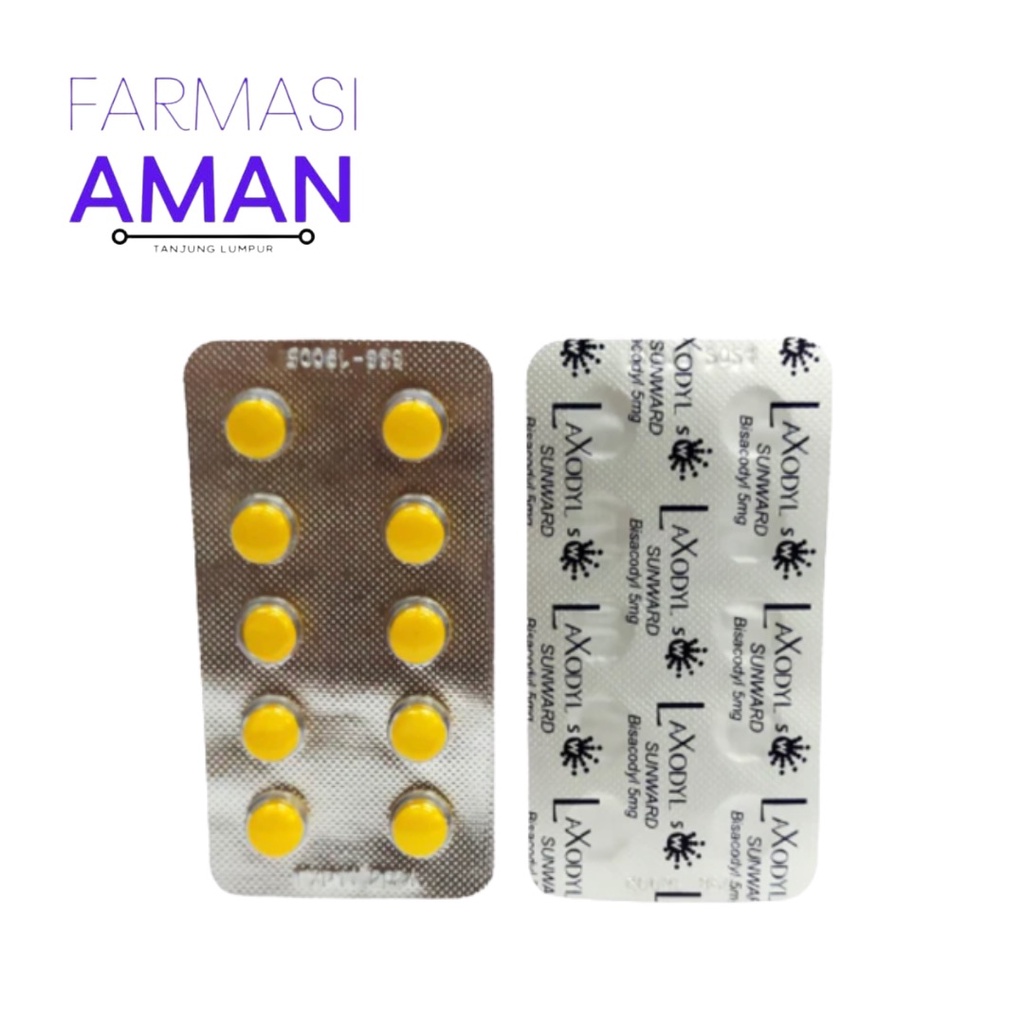 Sunward Laxodyl Bisacodyl 5mg 10's (Constipation) | Shopee Malaysia