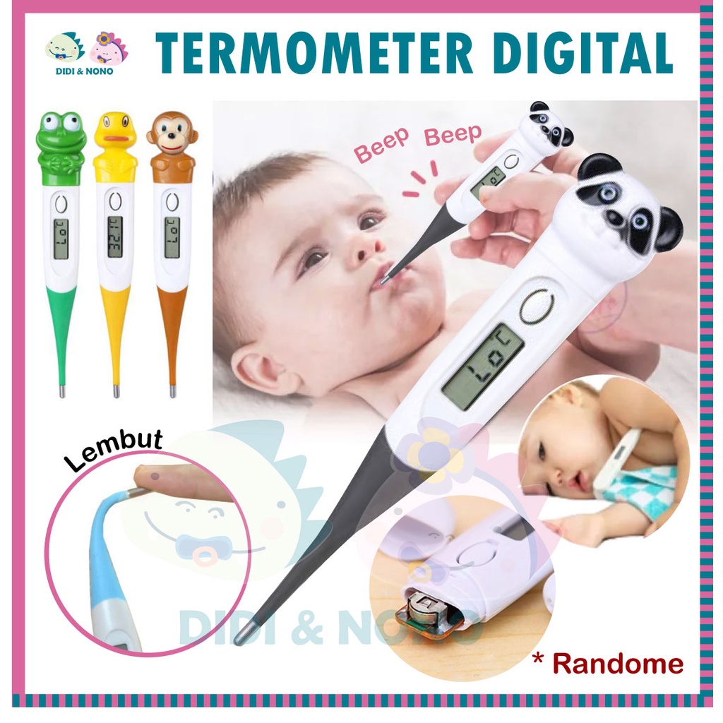 医疗 温度计Digital Thermometer with Beeper Cek Suhu Badan Bayi Demam simple ...