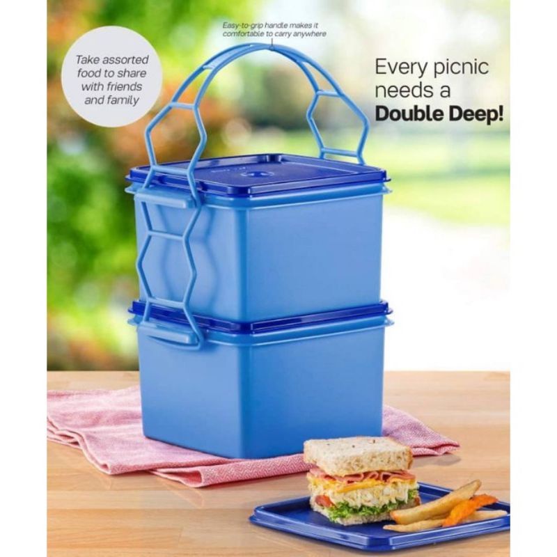 Tupperware Double Deep With Cariolier (1set/2set) | Shopee Malaysia