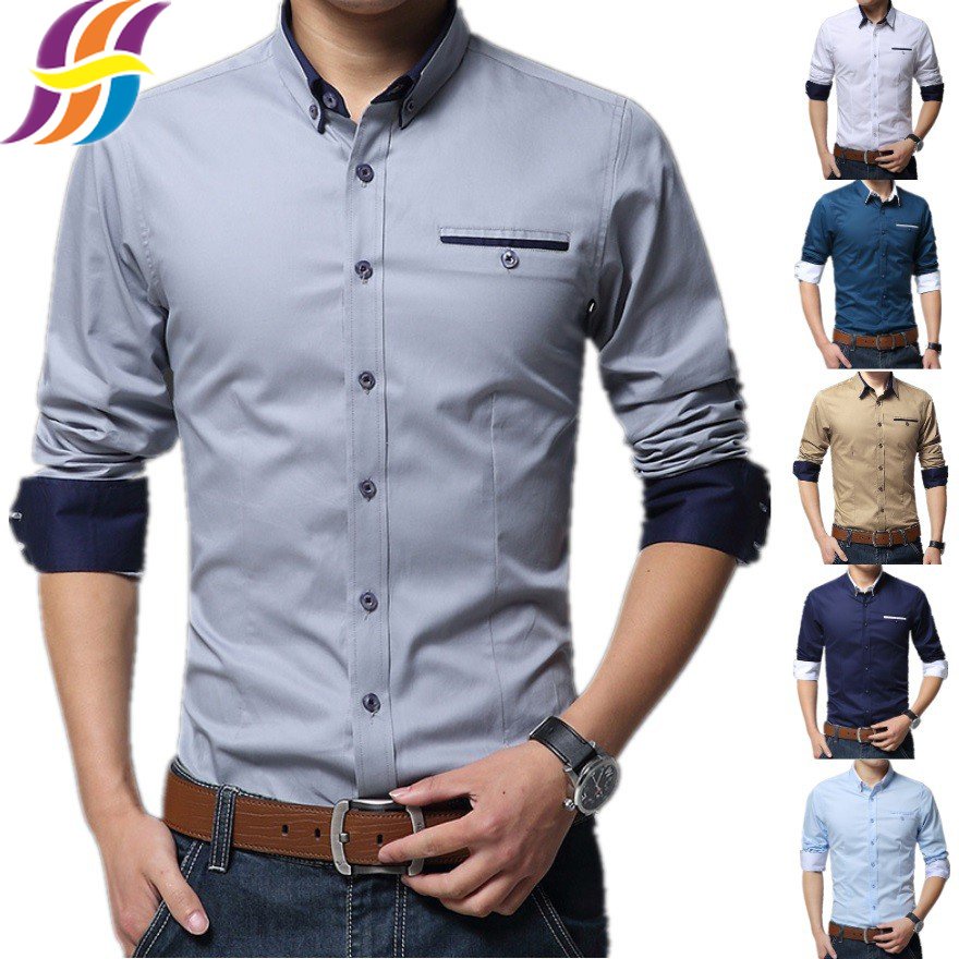 Casual Business Baju Lelaki Men Kemeja Men's Formal Shirt Business ...