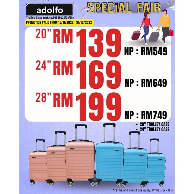 ADOLFOLUGGAGEBAGS Shopee Malaysia
