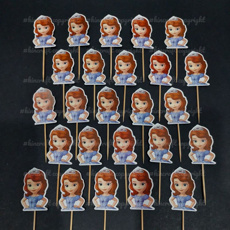 Cupcake Topper - Sofia The First Half Body (25 pcs) | Shopee Malaysia