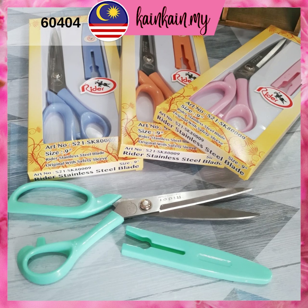🌸 Rider Scissor Fabric With Cover Gunting Kain 9