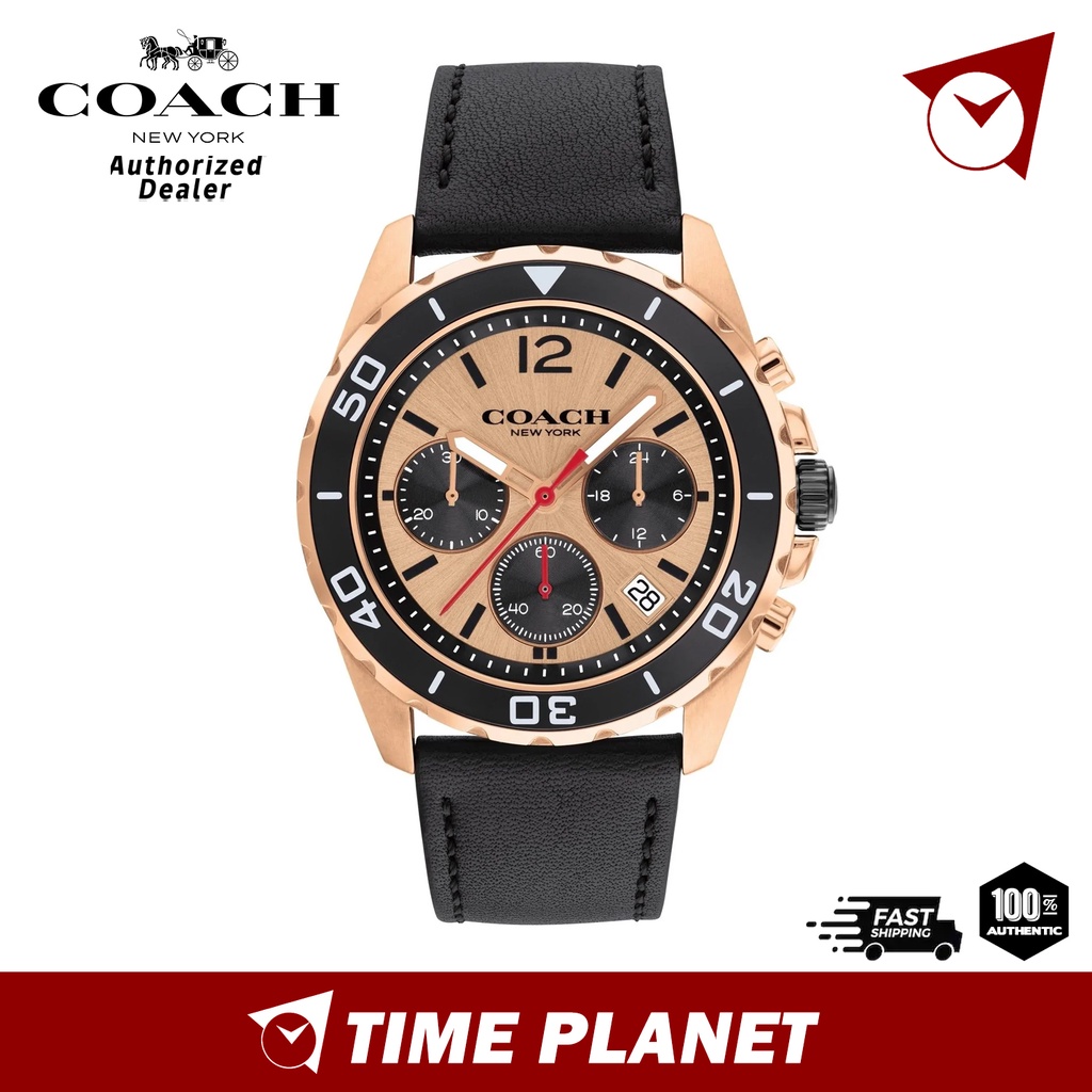 Coach Kent Chronograph Rose Gold Dial Men's Watch 14602559 Shopee