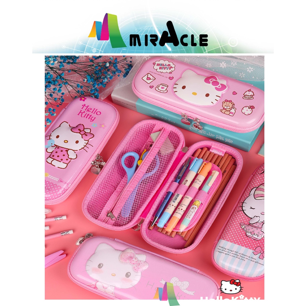 Hello Kitty Pencil Case EVA Schoolgirl Stationery Box Girl KT Berkas ...