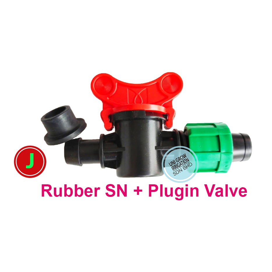 (16mm) Driptape Fitting Join Take Off Valve End Cap Poly Pipe Tubing ...