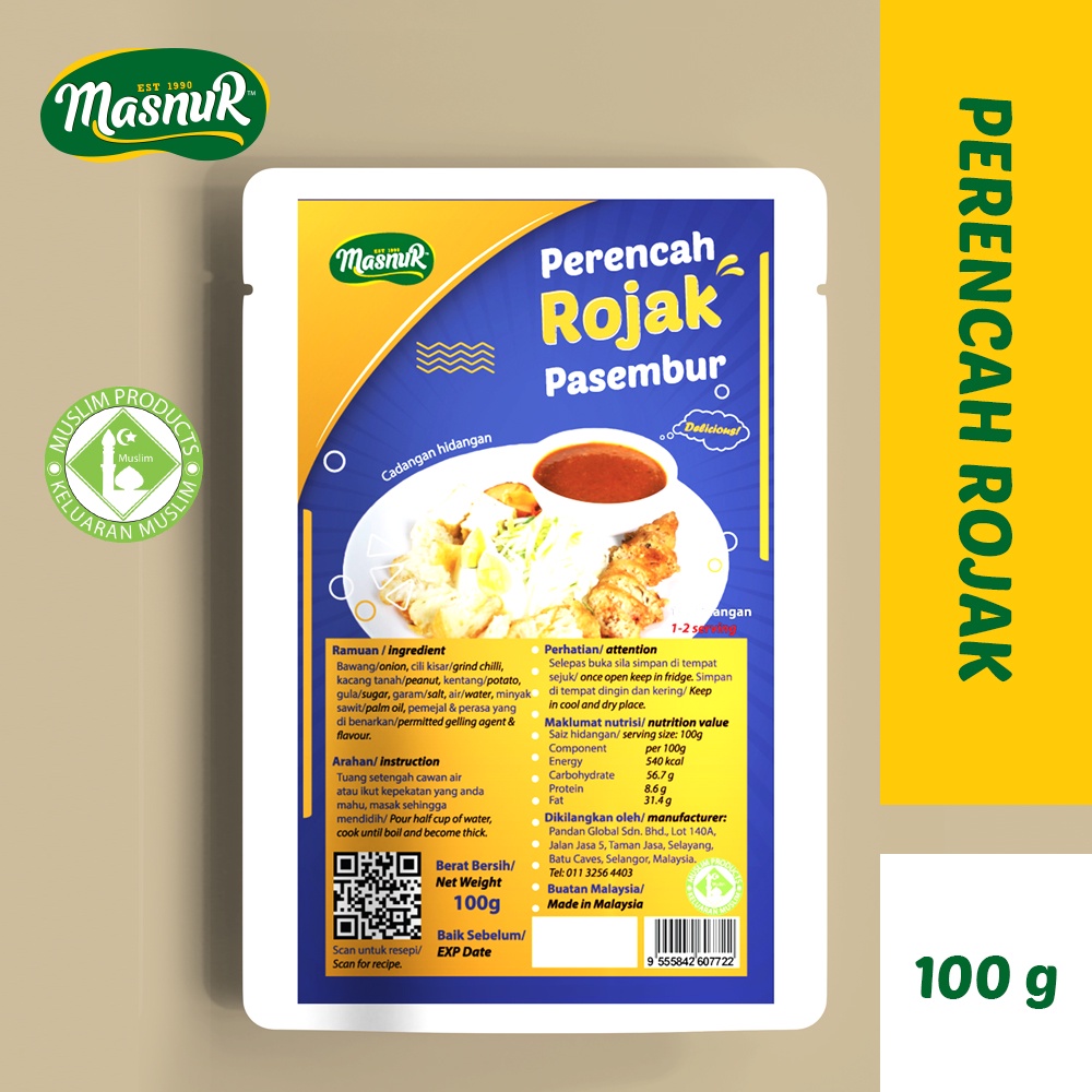Pes Rojak Pasembur MASNUR, Sambal Pecel, Gado Gado (100g) | Shopee Malaysia