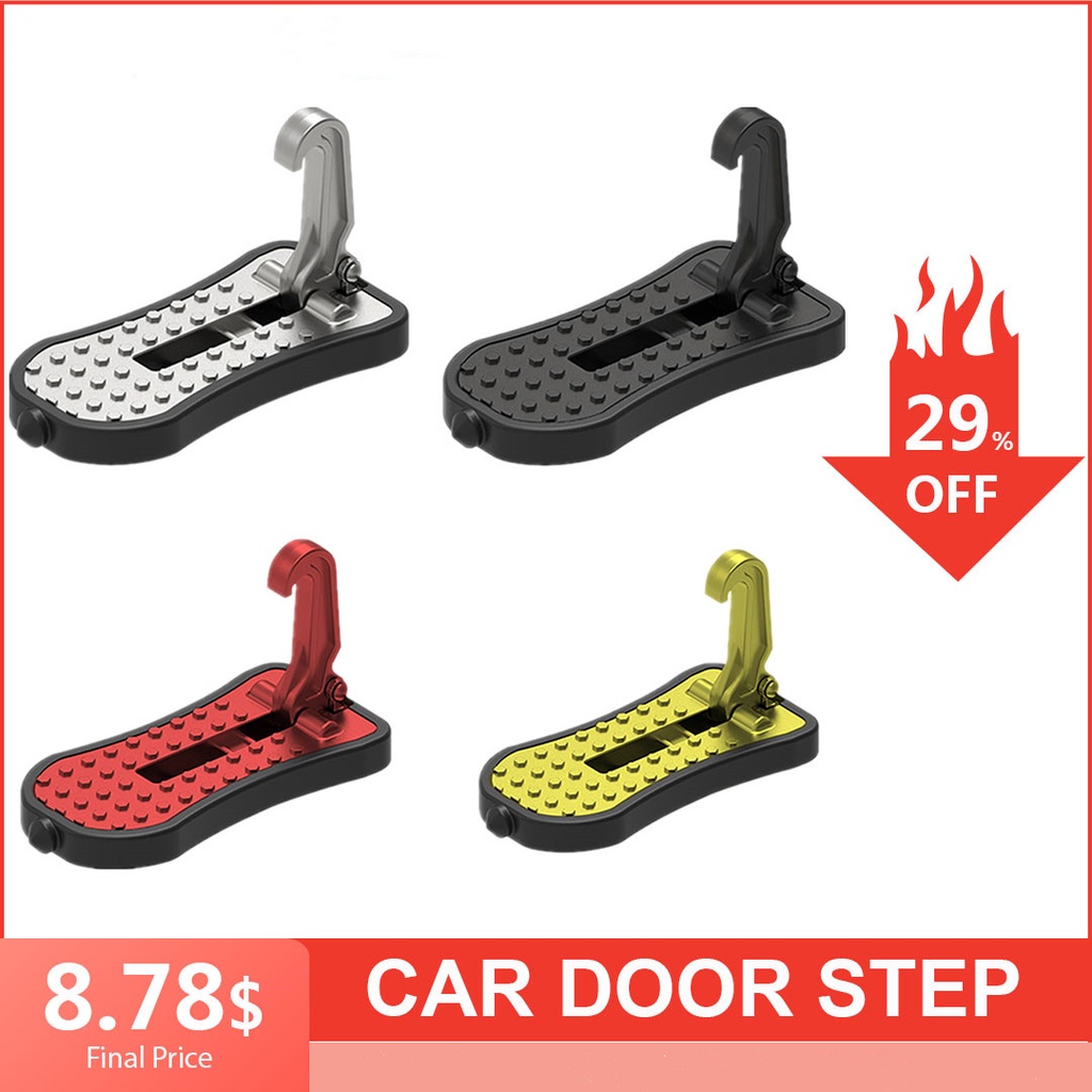 Universal Car Door Step Pedal Foldable Auto Rooftop Luggage Ladder