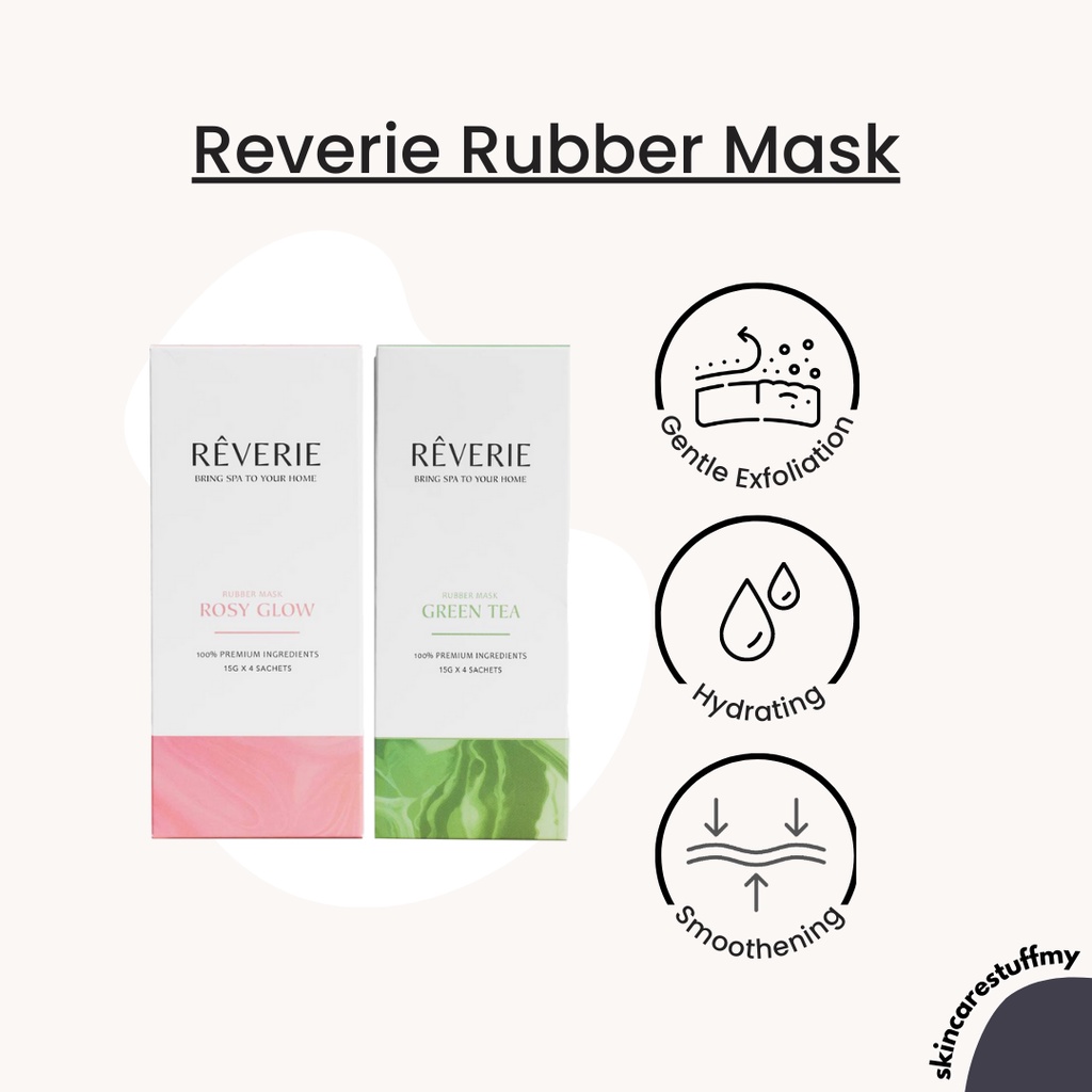 REVERIE TOUCH Rubber Mask Rosy Glow / Green Tea (box/sachet) | Shopee ...