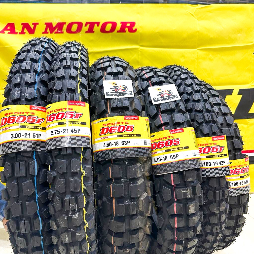 Tire DUNLOP D605 16 19 18 21 DUAL PURPOSE TRAIL KLX CRF WR ON OFF ROAD