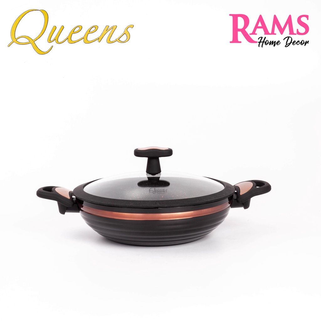 Queens 26cm Premium Non Stick Wok Pan / Cookware / Kuali Tak Melekat