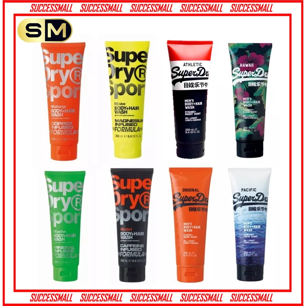 Superdry Men's Body Wash + Hair Wash 250ml Shopee Malaysia