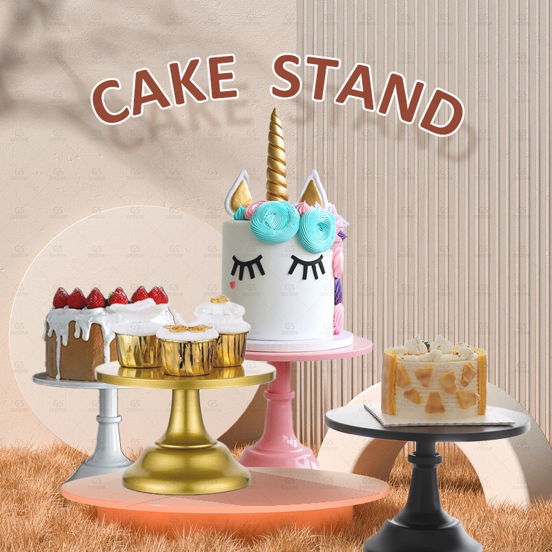 Ready Stock Metal Iron Cake Stand Round Pedestal Dessert Holder Cupcake