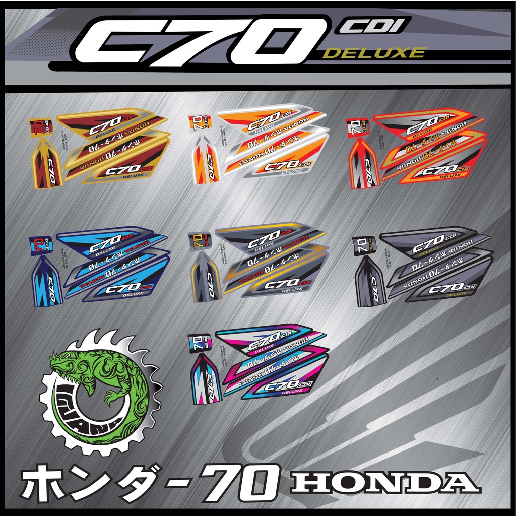 STRIPE MOTOR HONDA C70 GBO(3) CUSTOM NEW MODEL BODY STICKER | Shopee ...