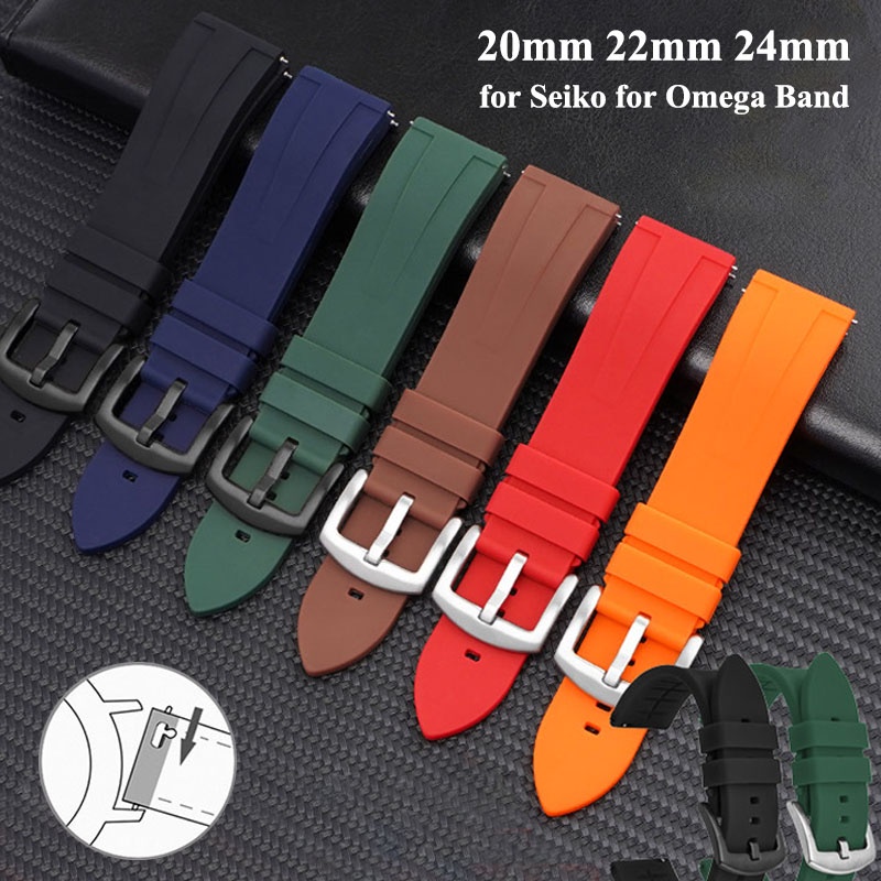 Soft Silicone Strap 20mm 22mm 24mm Universal Watch Band Quick Release Bracelet Mens Womens 7080