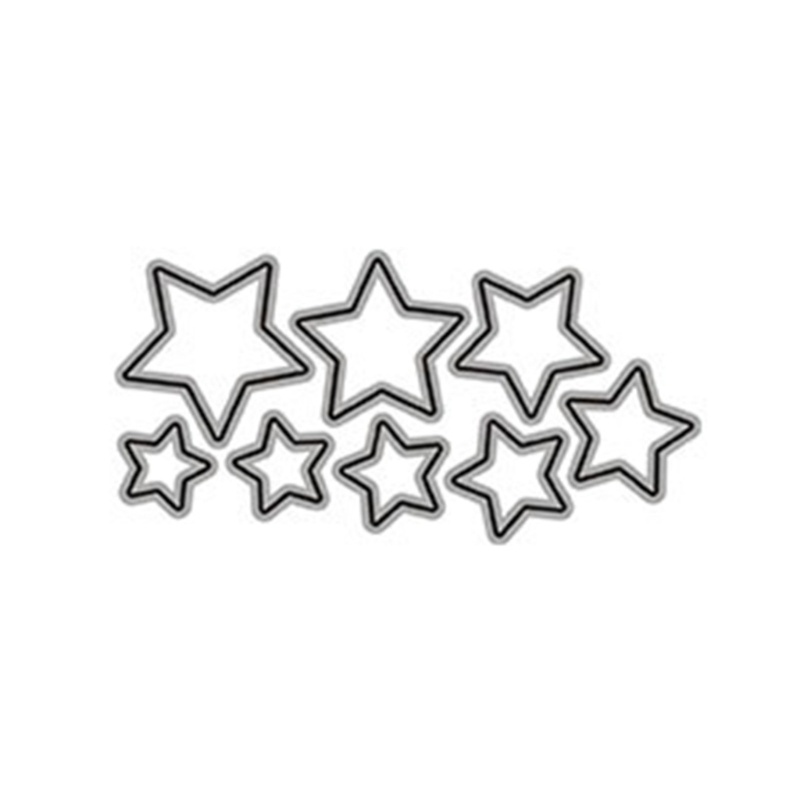 SA Five-pointed Star-Die Cut Twinkle Star-Cutting Dies Embossing ...