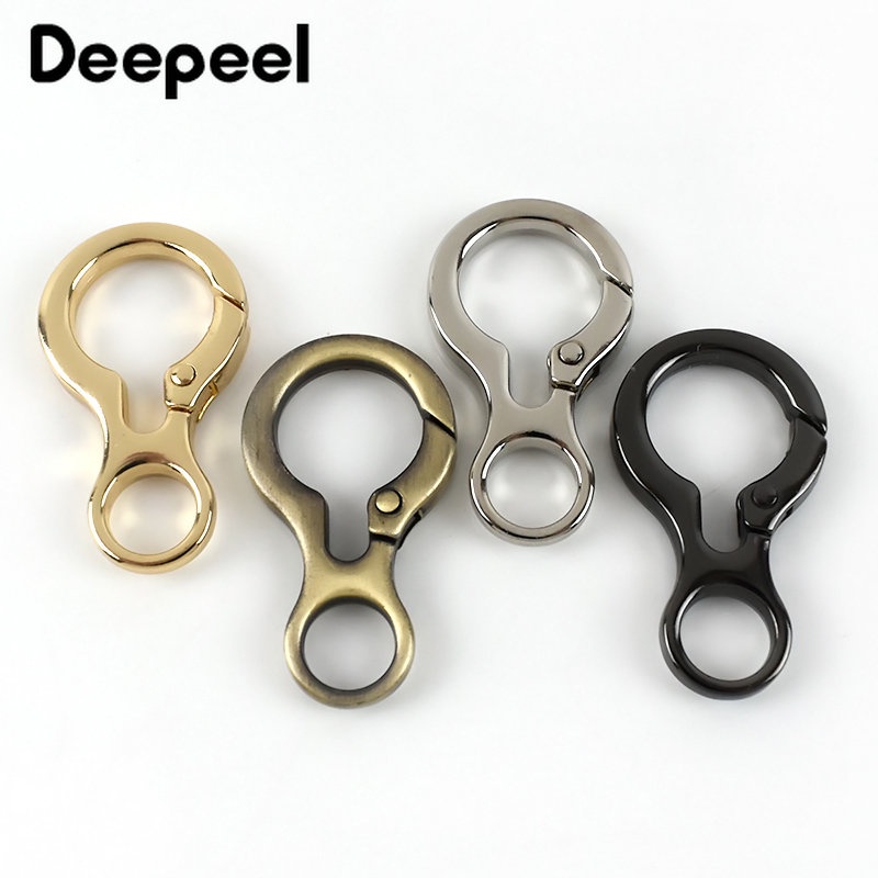 4Pcs Metal Bag Buckle Spring Hook O Ring KeyChain Clasp Luggage Package ...