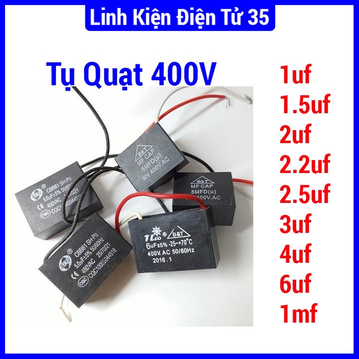 Fan Capacitors Of All Kinds 1uf, 1.5uf, 2uf, 2.2uf, 2.5uf, 3uf, 4uf