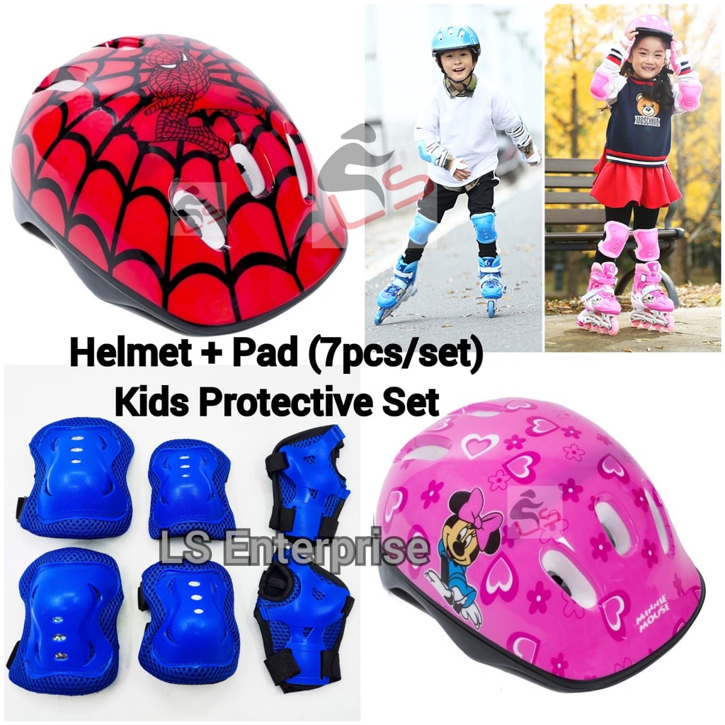 Spiderman helmet knee and best sale elbow pads