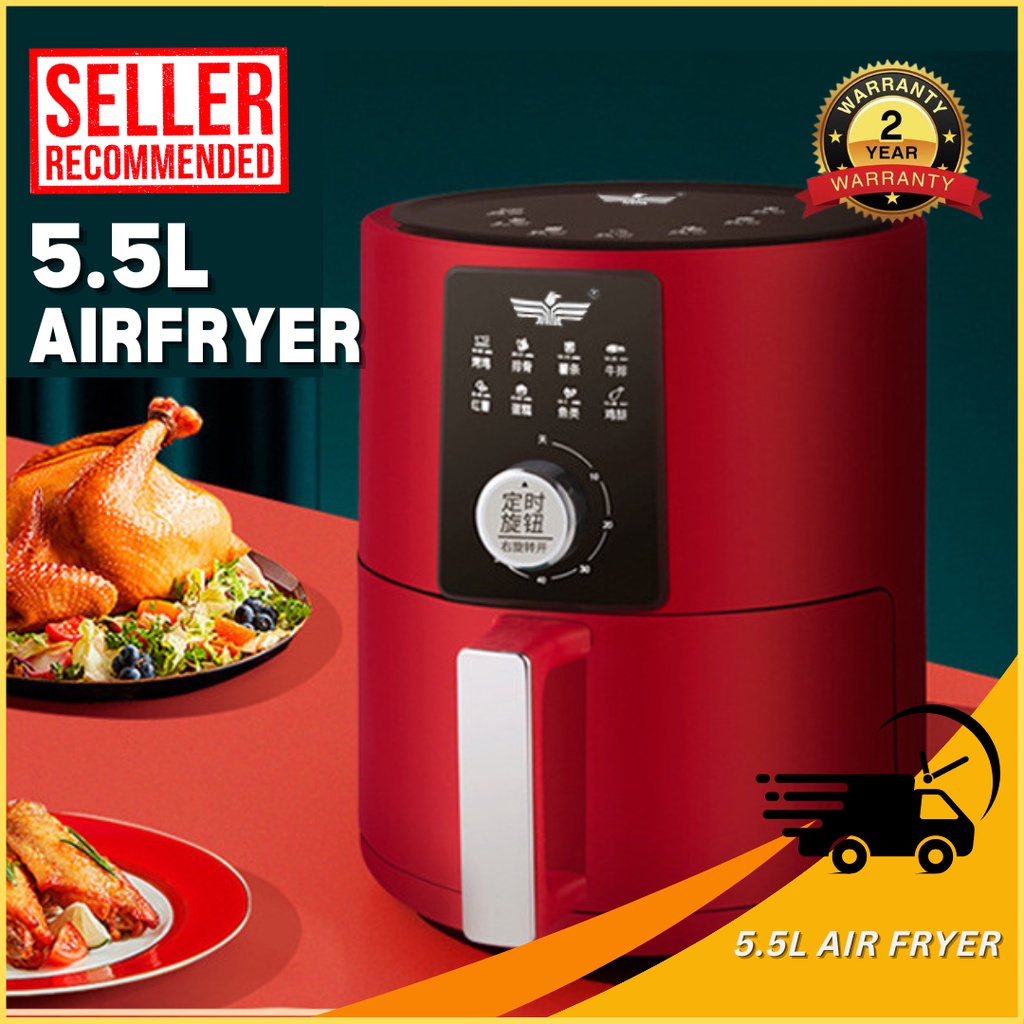 Royalhouse 5.5L Air Fryer 15350W Oil free Health Fryer Cooker
