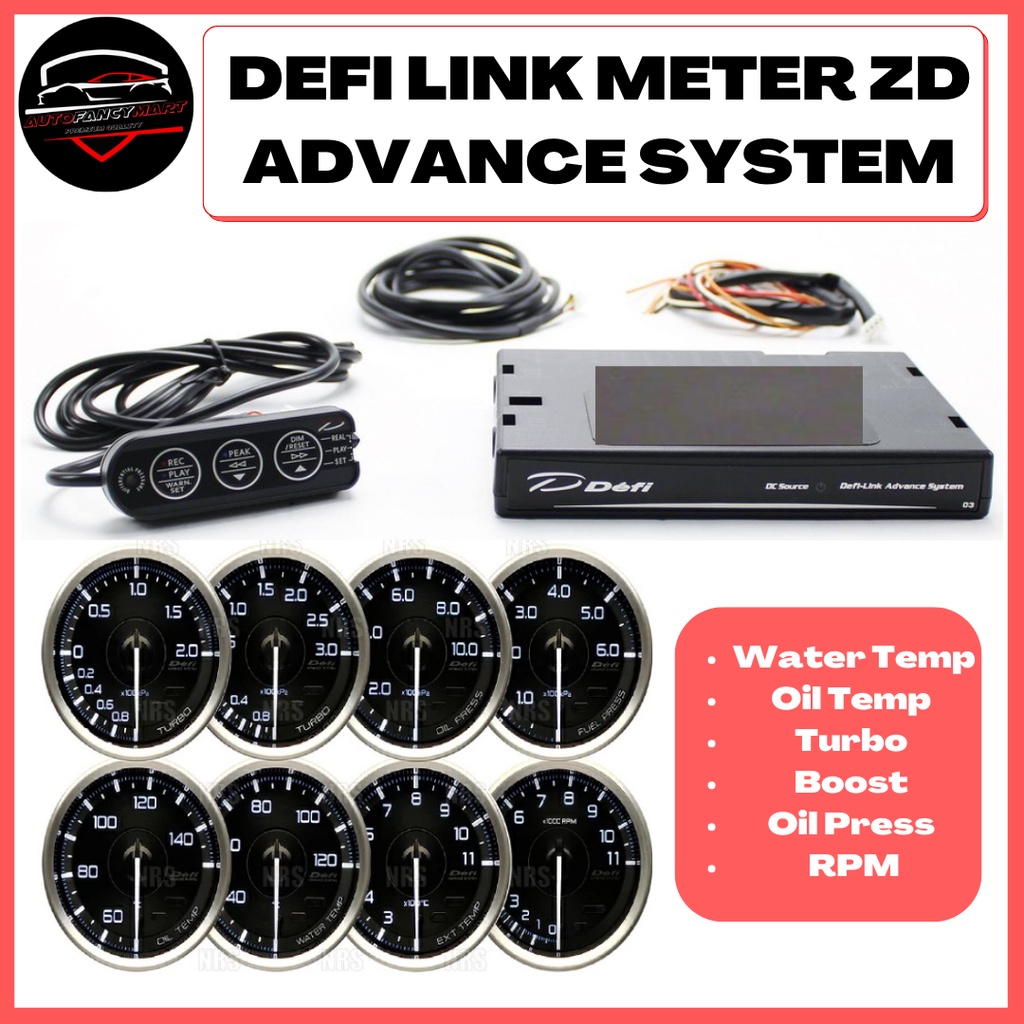 Defi 255F Link Meter ZD Advance System 3 Beradik (Vacuum Boost Water