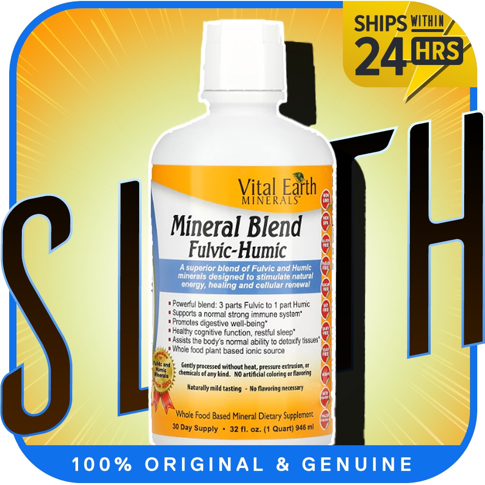 Vital Earth Minerals Mineral Blend FulvicHumic Vegan Liquid Ionic