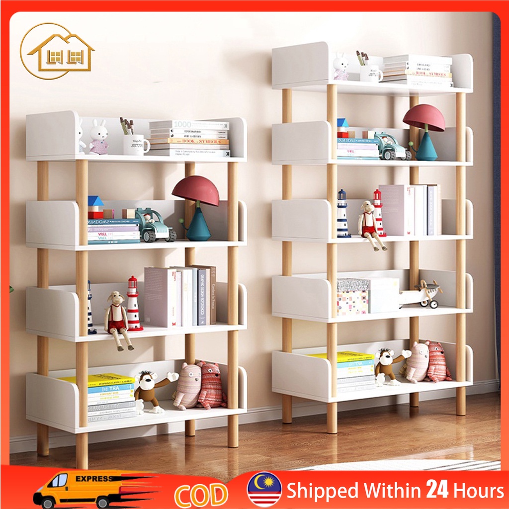 LIBookshelf 5 Tiers Bookcase Utility Shelf Bookshelf File Rack Storage