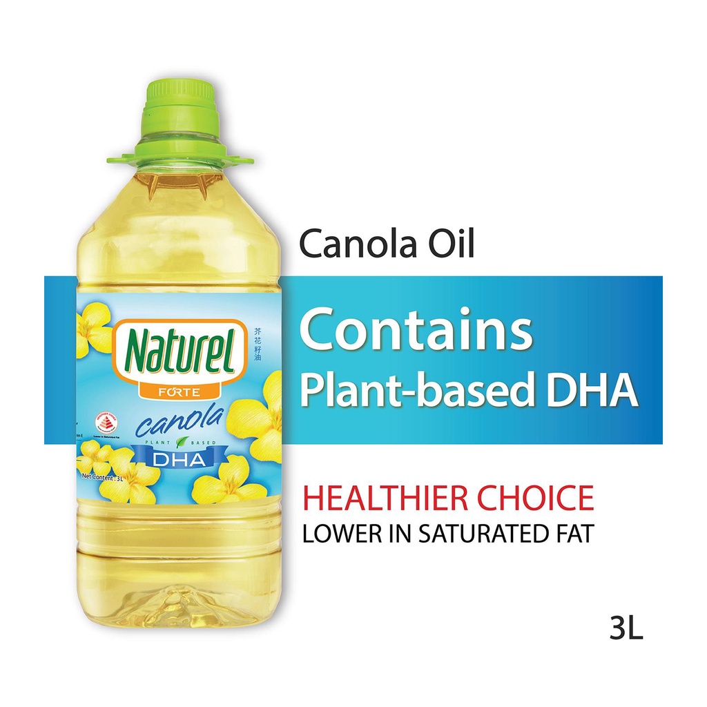 Naturel Omega 3 Canola Oil Contains Plantbased DHA, Healthier Choice