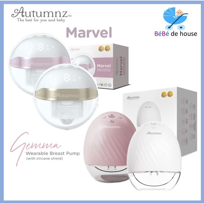 GEMMA Wearable Breast Pump (With Silicone Shield  - Autumnz