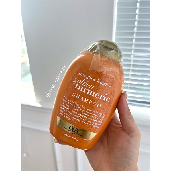(US) Ogx Strength Length + Golden Turmeric Shampoo amla Technology And Coconut Milk Shopee