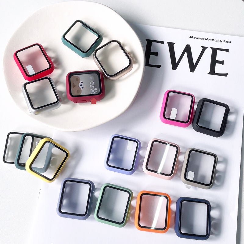 Glass+Cover For Apple Watch Case 49mm 45mm 41mm 44mm 40mm 42mm 38mm ...