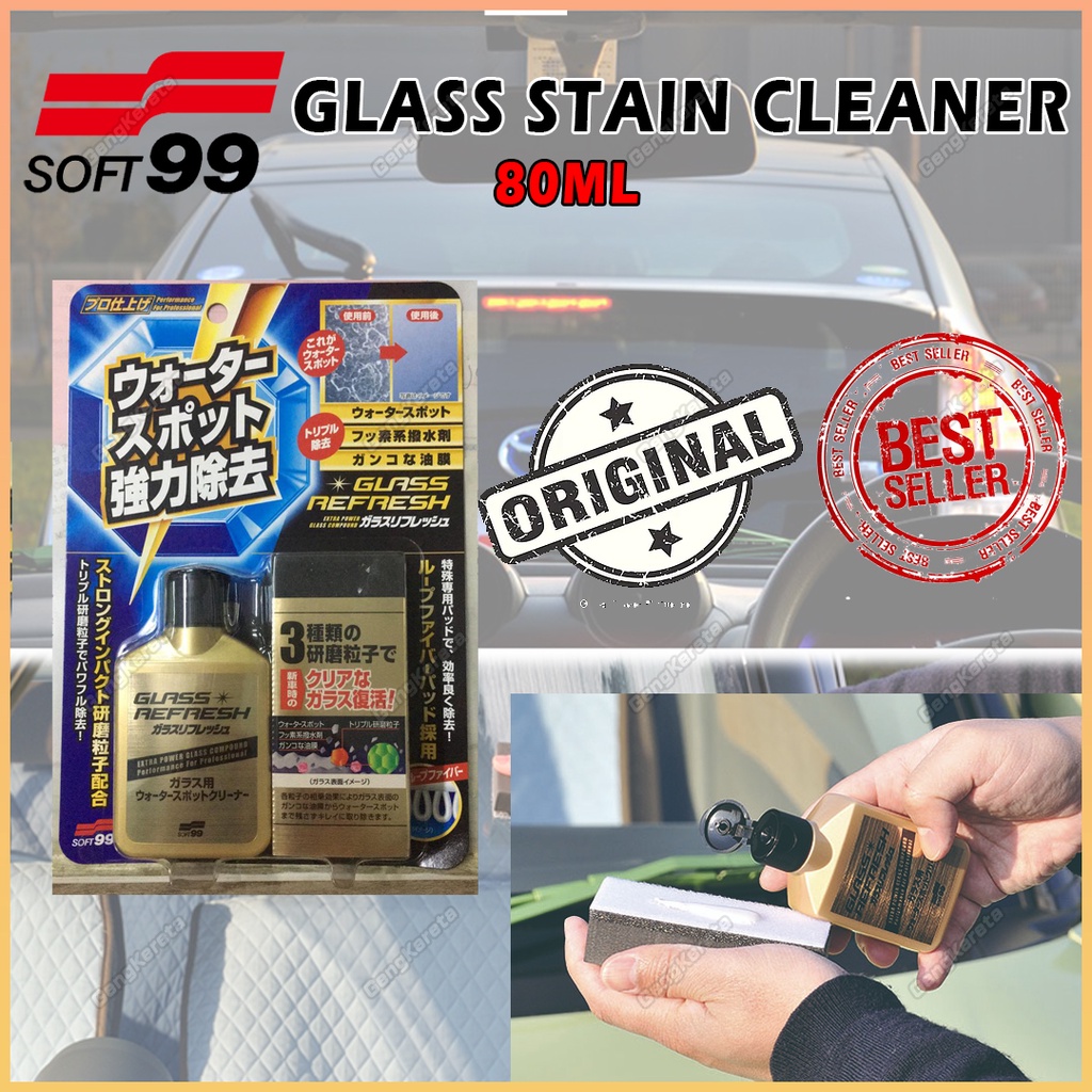 SOFT 99 Glass Stain Cleaner Glass Refresh Oil Film Water Spots Remover