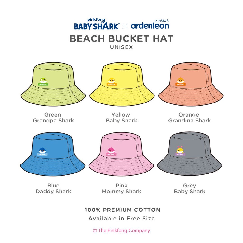 Ardenleon Pinkfong Baby Shark Bucket Hat | Shopee Malaysia