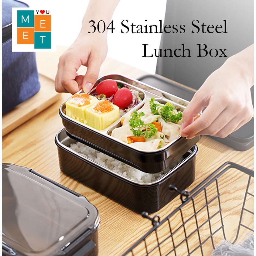 Local Ready Stock 304 Stainless Steel Thermos Thermal Lunch Box Set Kid ...