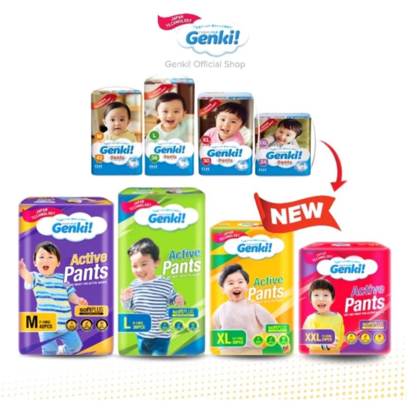 👼🏻🍼GENKI 🍼👼🏻 Genki! Pants Jumbo ( 4 PACK) | Shopee Malaysia