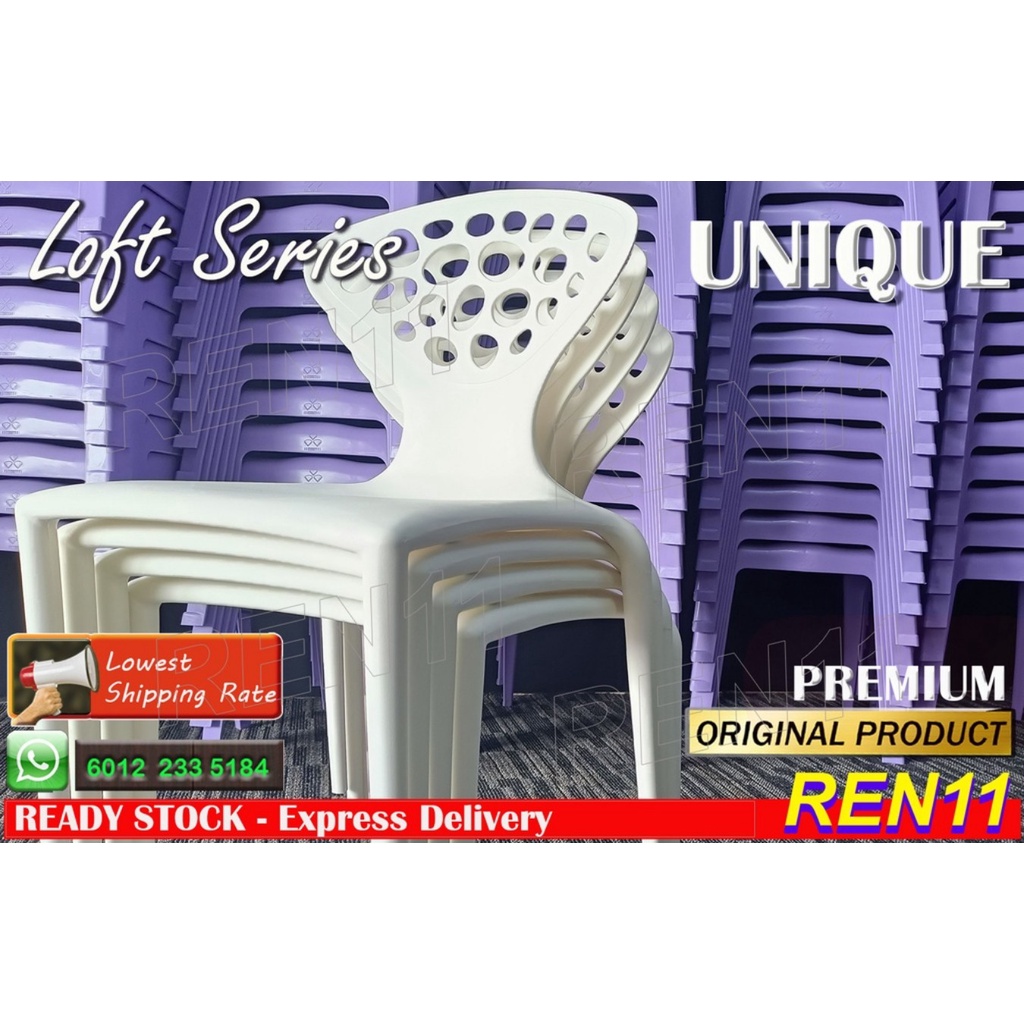 UN Plastic Chair,Design Chair,kerusi makan ,Cafe Chair,Dining Chair