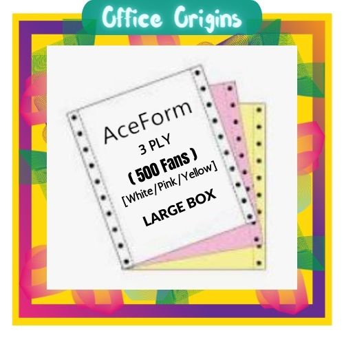 AceForm Computer Form 9.5" X 11" NCR Paper3ply 500Fans LARGE BOX All ...