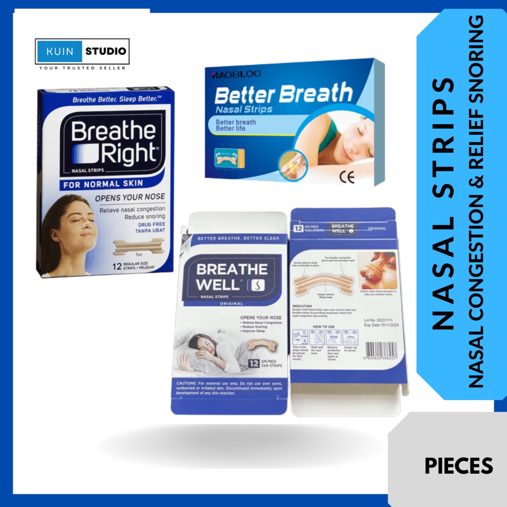 Breath Right & Breathe Well (New Packaging) Nasal Strip Anti Snoring