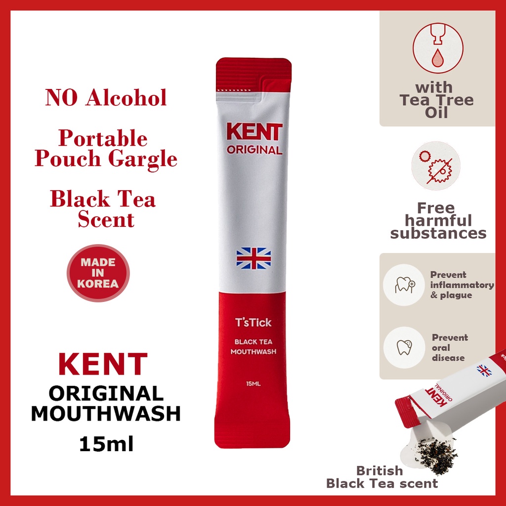 [KENT ORIGINAL] Black Tea Pocket Mouthwash 15ml [Trial Kit] No Alcohol ...