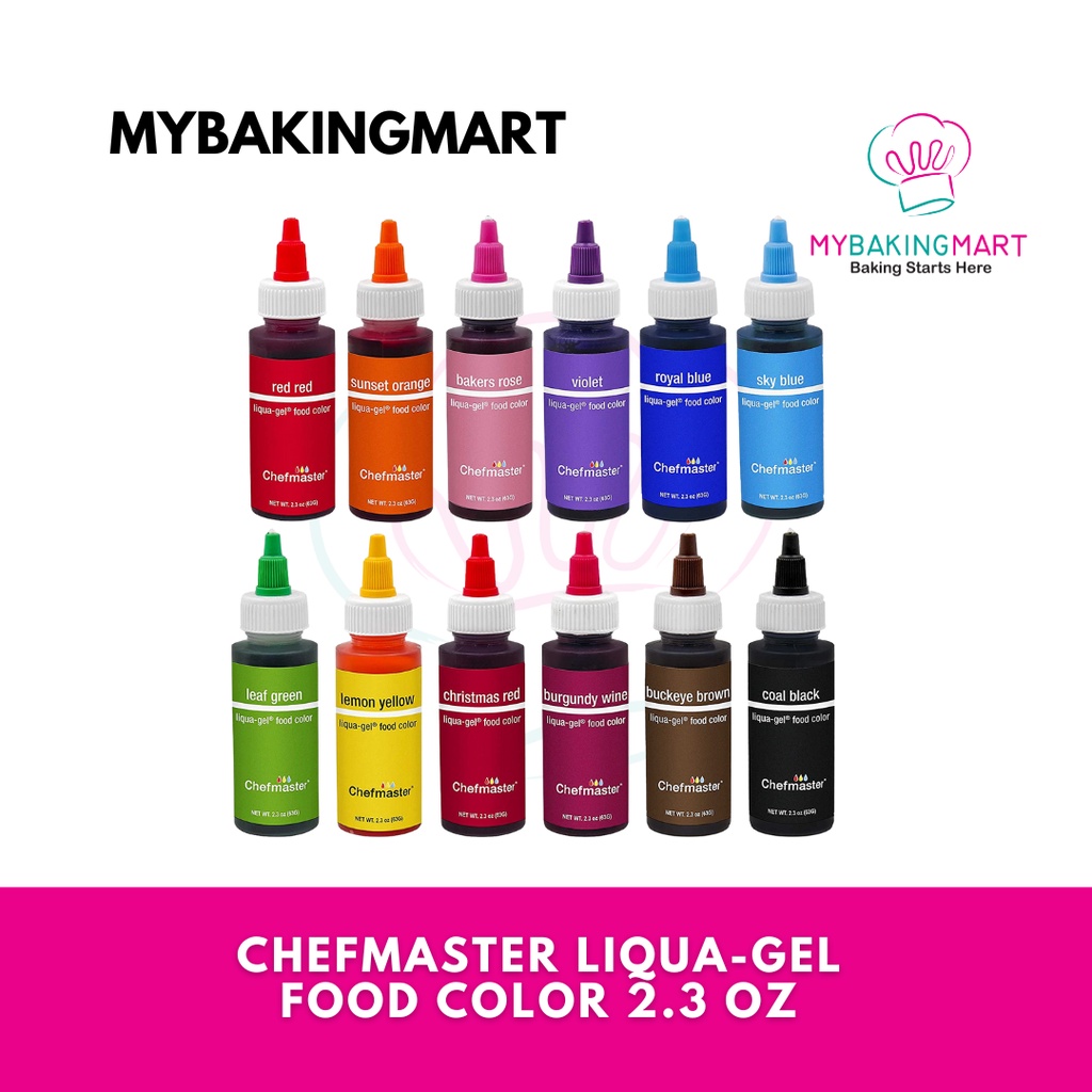 Mybakingmart Chefmaster LiquaGel 2.3 Oz Food Coloring Halal