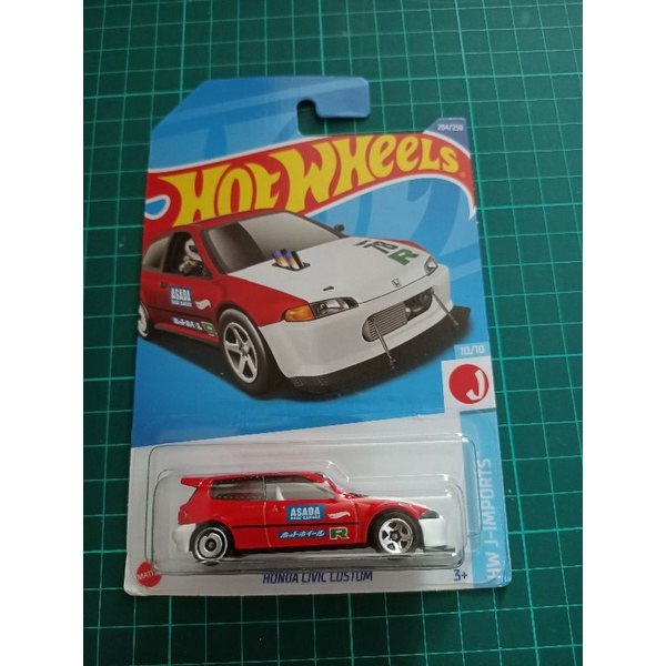 Adesivo WaterSlide Personalizzato Per Hot Wheels HONDA CIVIC SI – Scala 1/64, Trasparente, Edizione Limitata