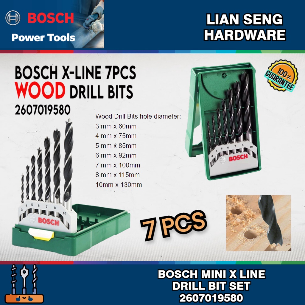 BOSCH MINI X LINE DRILL BIT SET 7 PCS (2607019580) Shopee Malaysia
