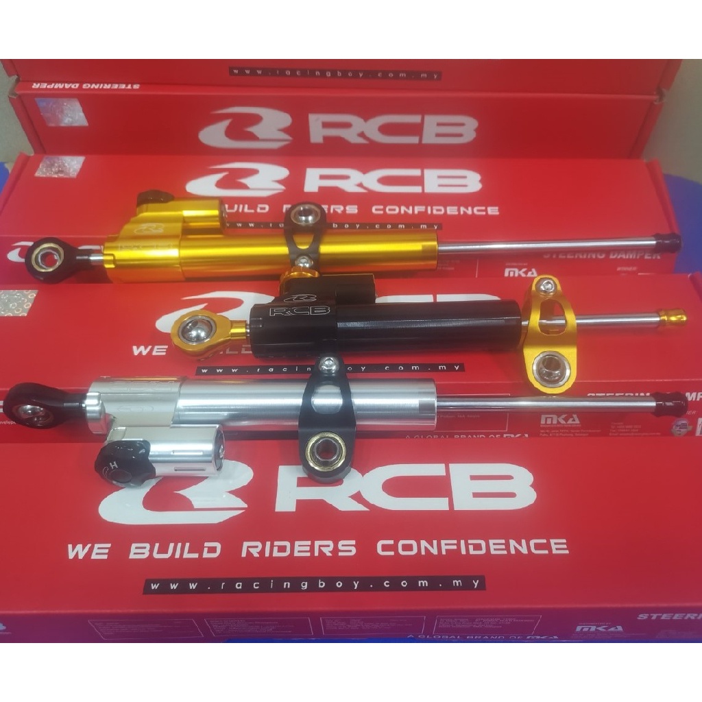 RCB Steering Damper SLine 110mm Gold Black Silver Universal Anti Tank