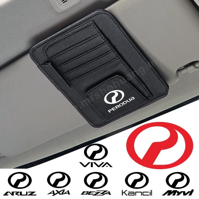 Car Card Holder Sun Visor Organizer Pocket For Perodua Viva Ativa