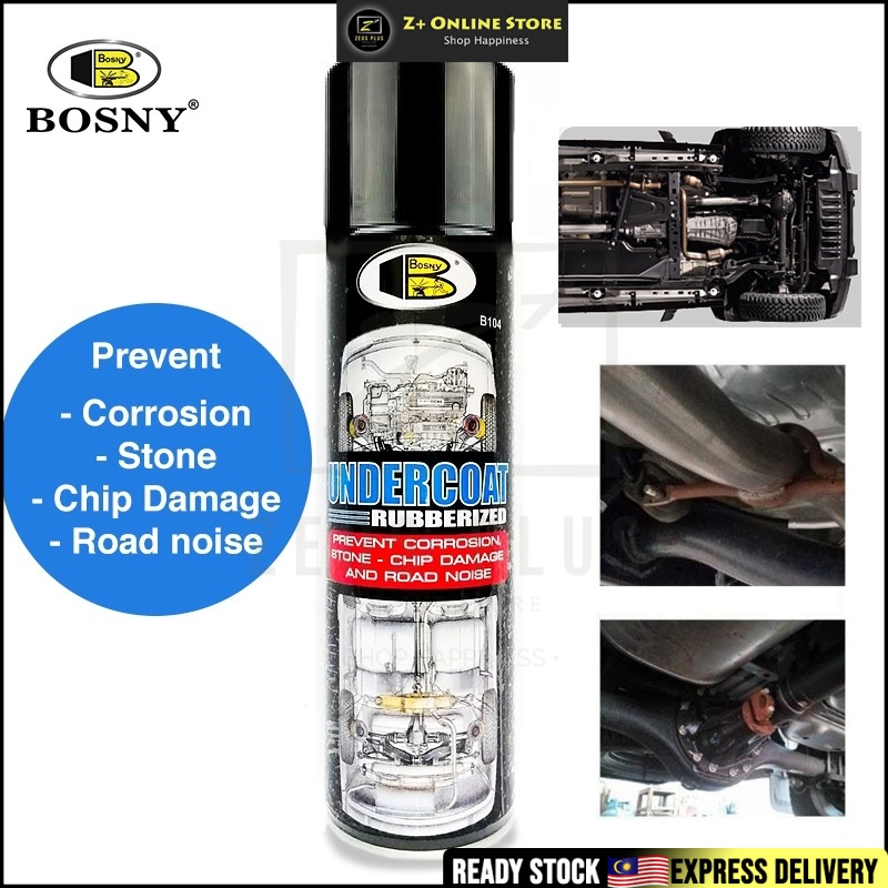 BOSNY Undercoat Rubberize Aerosol Spray Paint Road Noise Corrosion