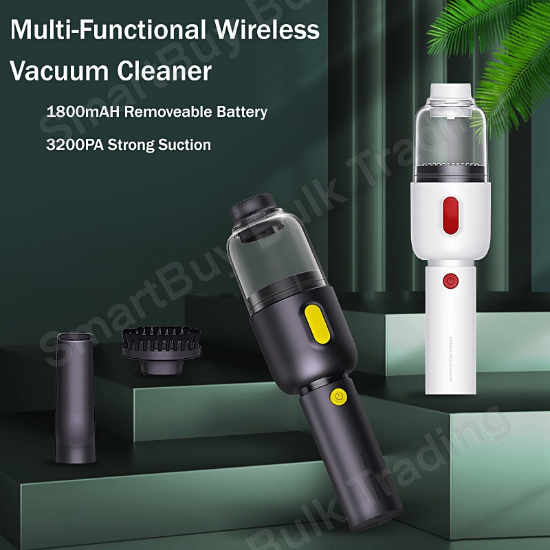 SmartBuy MultiFunctional Wireless Vacuum Cleaner USB TypeC Charging Removable Battery for Car