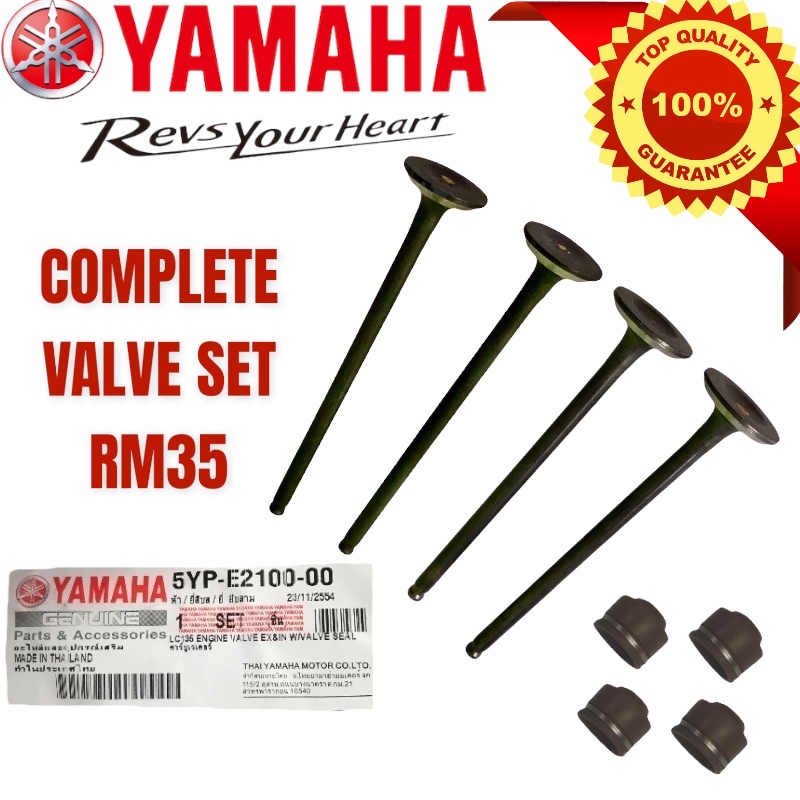 COMPLETE SET! YAMAHA LC135 / Y15ZR / FZ150 INTAKE VALVE EXHAUST VALVE