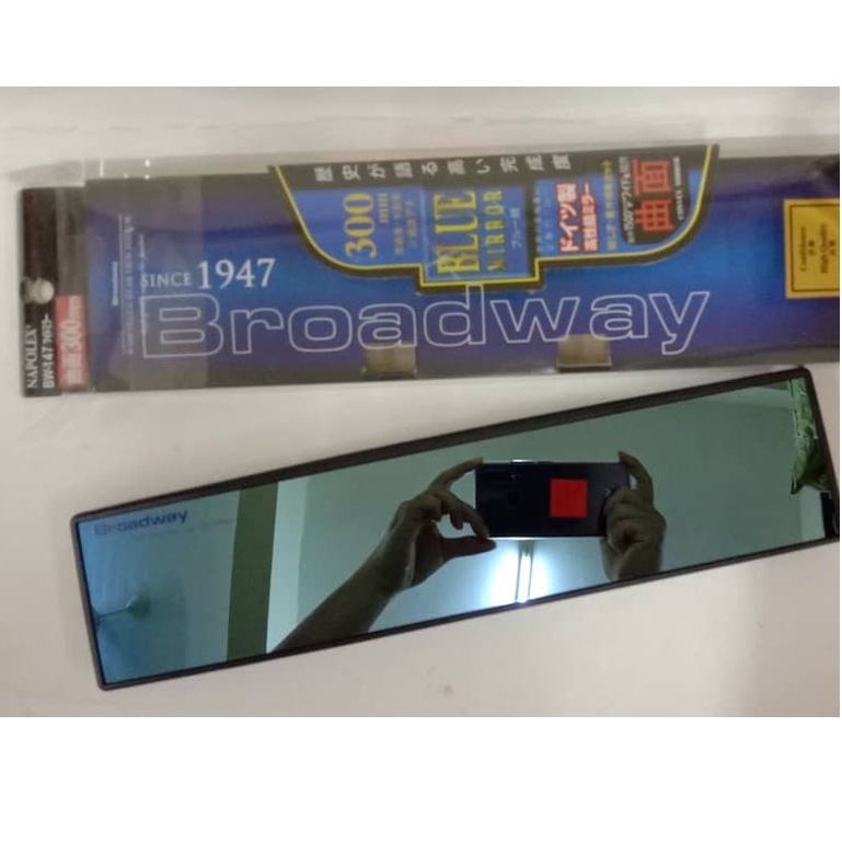 🔥 READY STOCK 🔥 BROADWAY CAR REAR VIEW BW 147 /BW746 BLUE FLAT/ CURVE ...