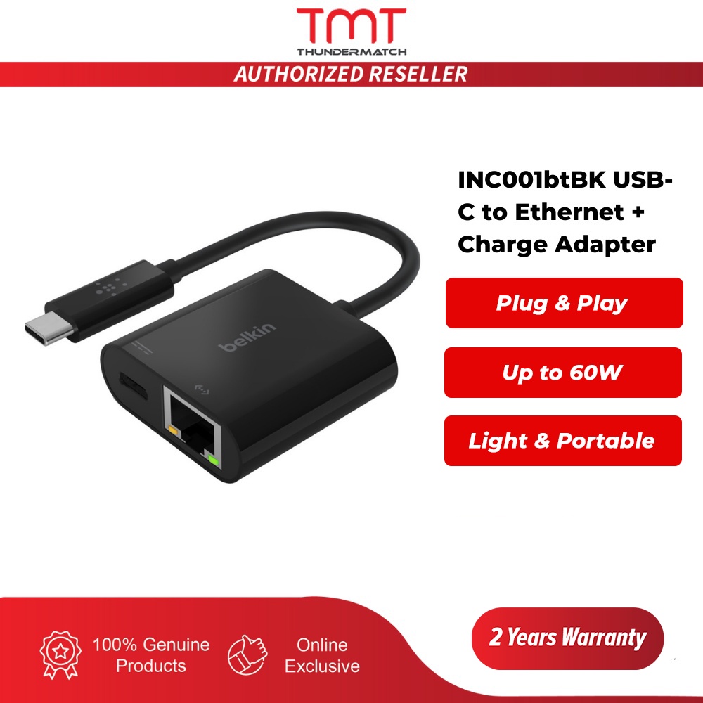 Belkin Usb C Charge Adapter Inc001btbk Avc002btbk Avc004btbk Shopee Malaysia 8371