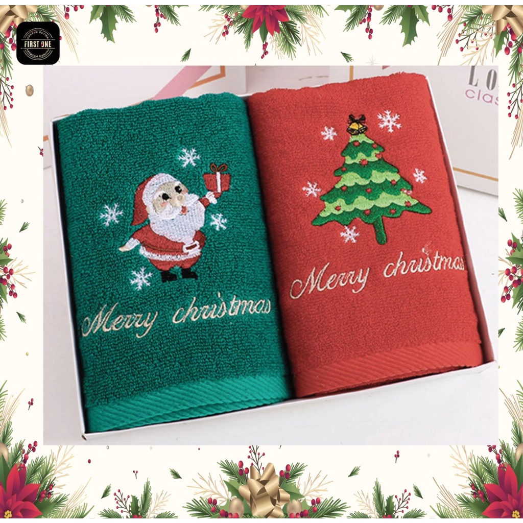 100 Cotton COLOUR BATH & HAND TOWEL CUSTOMIZE CHIRSTMAS HAND TOWEL / CHRISTMAS GIFT CUSTOM
